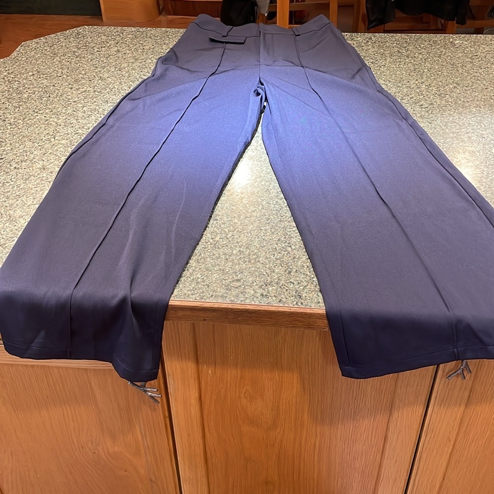 Shein navy slacks size medium tall seam down front high waisted - Picture 7 of 13